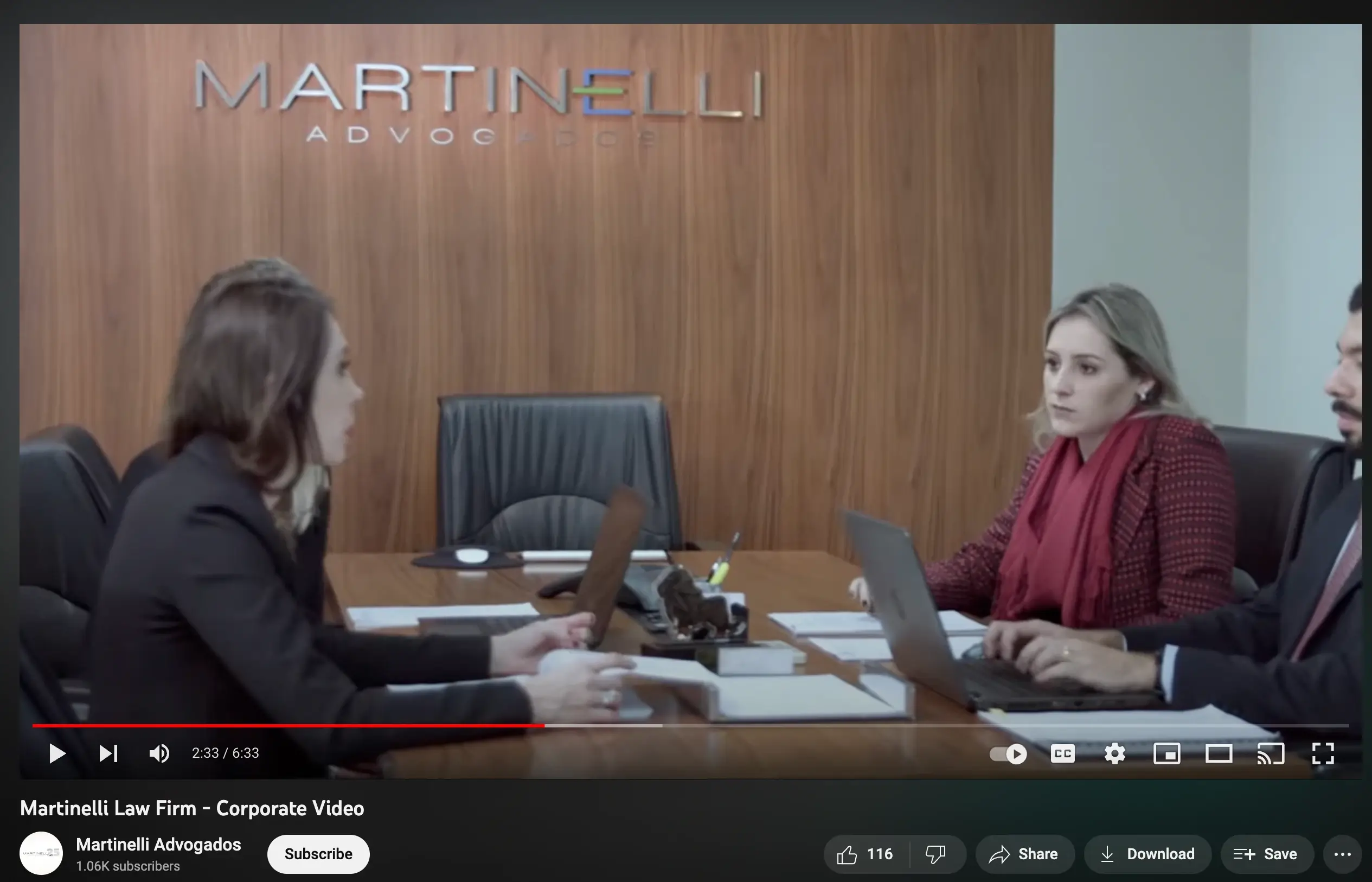 Law firm video example